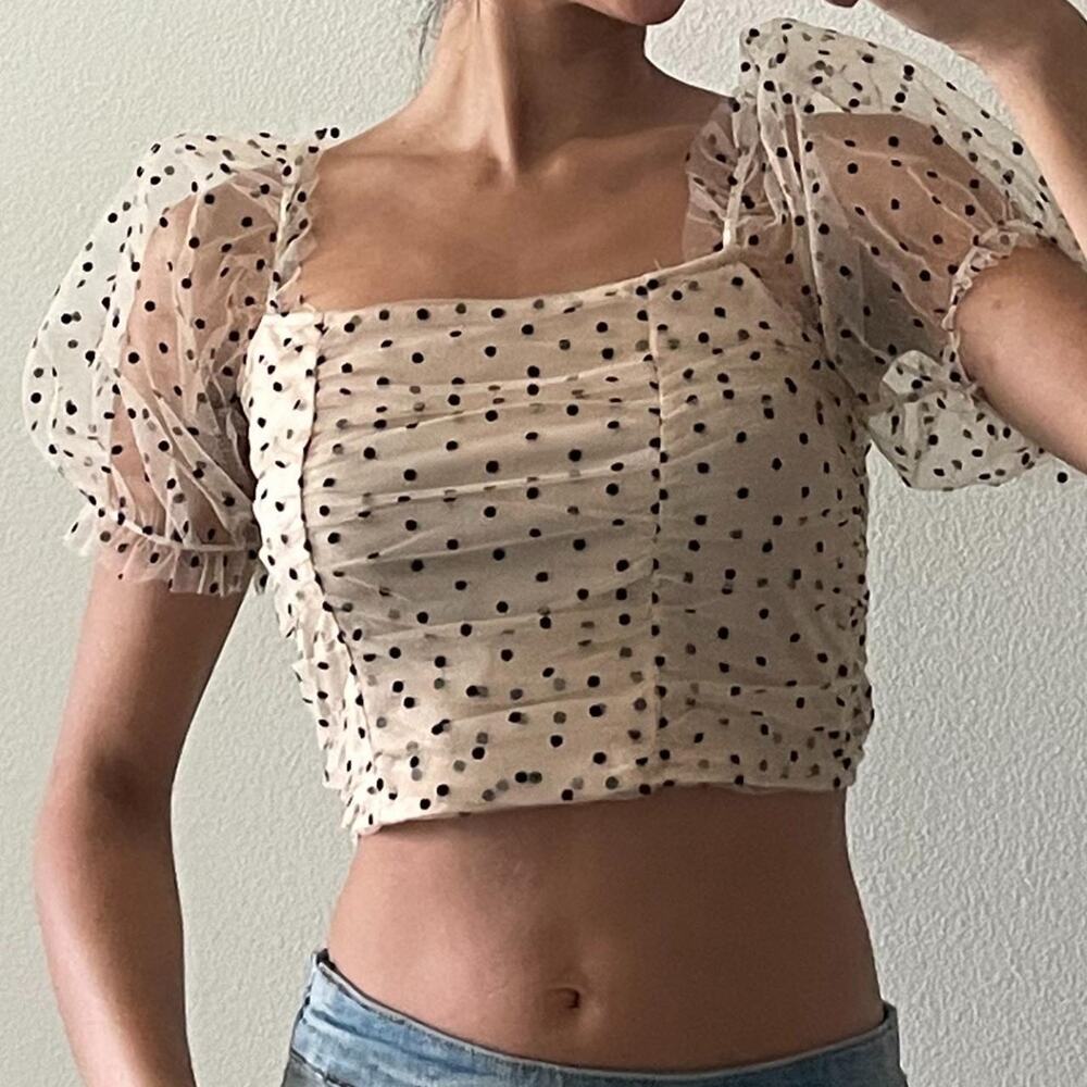 Polka Dot Crop Top